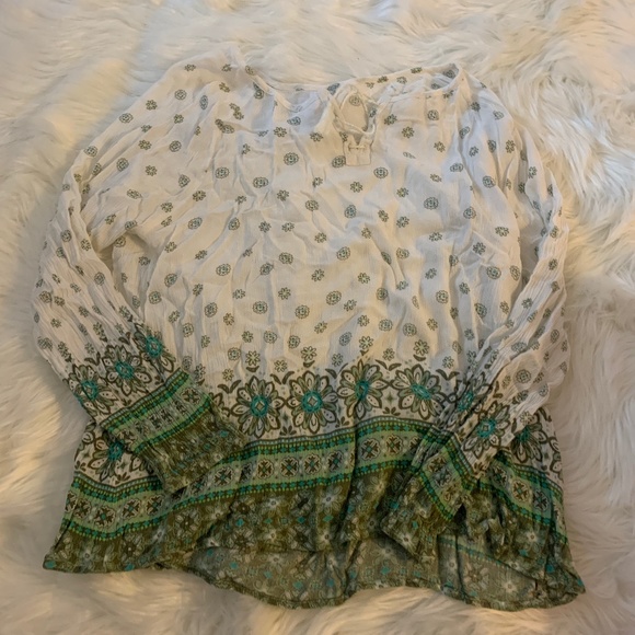 Green floral blouse - Picture 1 of 1